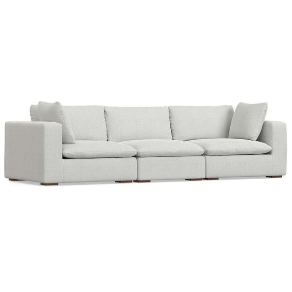 English Elm Jasmine 3-Seater Modular Sofa - Oversized Comfort In Cloud Grey Fabric, Family-Friendly & Durable B136P199243