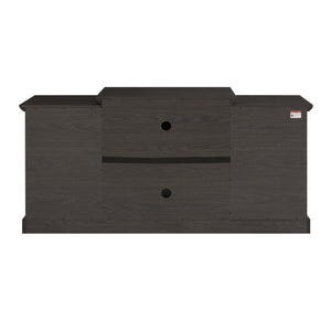 English Elm Media Console with Built-in Electric Fireplace Spacious Mdf Cabinet for Large Tvs W1758S00029