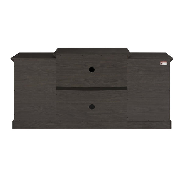 English Elm Media Console with Built-in Electric Fireplace Spacious Mdf Cabinet for Large Tvs W1758S00029