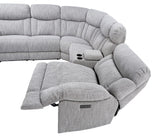 English Elm Steve Silver - Park City - 5 Piece Sectional - Pearl Silver