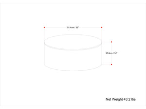 English Elm Millbury Drum Coffee Table Natural Mango Wood 36" Round Handcrafted Modern Urban Coffee Table (97) B136P203470