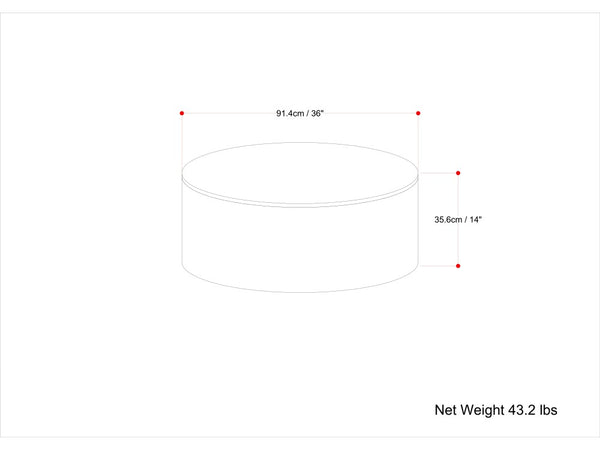 English Elm Millbury Drum Coffee Table Natural Mango Wood 36" Round Handcrafted Modern Urban Coffee Table (97) B136P203470