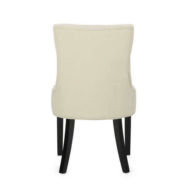 English Elm Christopher Knight Home® - Cheney Dining Chair Set Of 2 - Modern Beige Upholstered Chairs With Diamond Tufting For Comfort 54181.00F