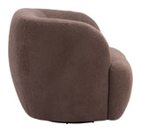 Govan Swivel Chair Brown 109958 Zuo Modern