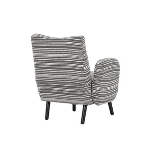 English Elm Modern Bouclé Armchair with High-Density Foam, Side Pocket & Solid Wood Legs for Cozy Reading Spots Dark Gray W395P376572