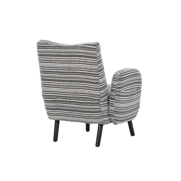 English Elm Modern boucle armchair with high-density foam cushion, solid wood legs, 500lb capacity, cozy reading seat Dark Gray W395P376572