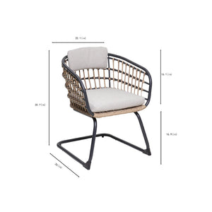 English Elm 3-piece Outdoor Wicker Bistro Set Pe Rattan Scandinavian Balcony Patio Seating W3990S00001