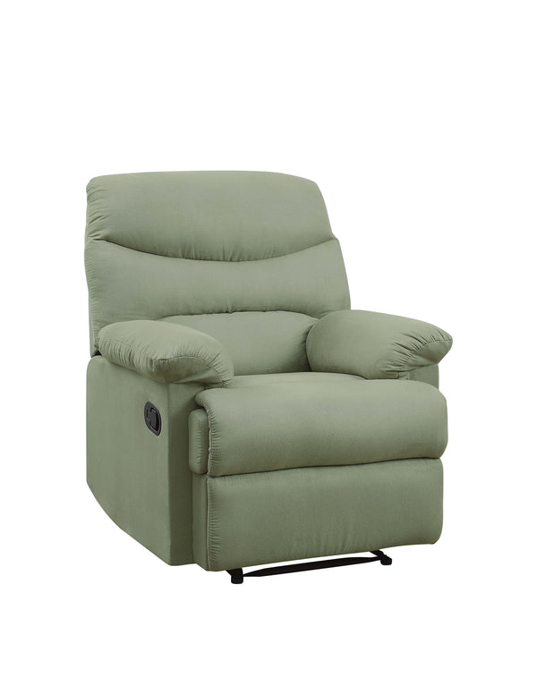 English Elm Arcadia Plush Microfiber Motion Recliner with Pillow-Top Arms, Smooth Latch Mechanism for Relaxation Sage 32 L x 31 W x 27 H B2726P256680