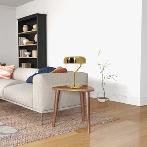 English Elm Ashcroft Furniture - High-Quality Hotel European Modern Table Lamp With Gold Accent & White Shade For Stylish Lighting B183P315111