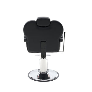 English Elm 102°-140° Heavy Duty Reclining Barber Chair with Hydraulic Pump, 360° Swivel, PU Leather, Stable Anti-Slip Base for Busy Salons and Stylists W2069P290382
