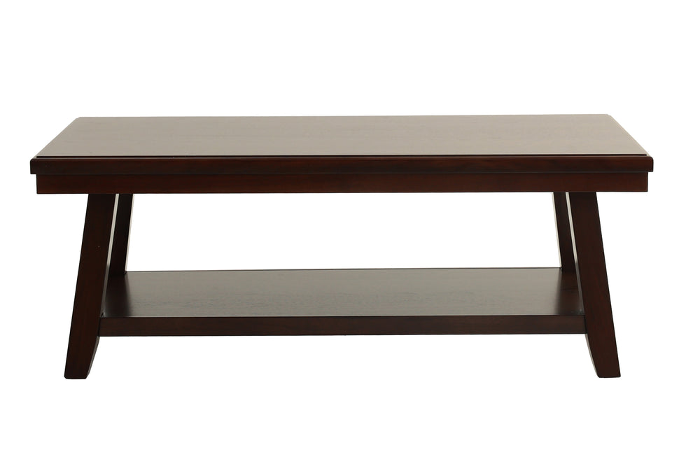 English Elm New 3pc Occasional Tables Set Walnut Finish with Open Shelf Modern Coffee End Sofa Tables, Solid Legs B011S02000