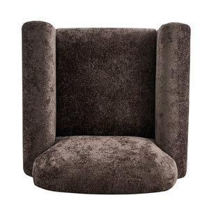 English Elm Rapallo Upholstered Accent Chair Plush Seat Modern Frame for Living Room or Entryway Dark Brown N776P381488D
