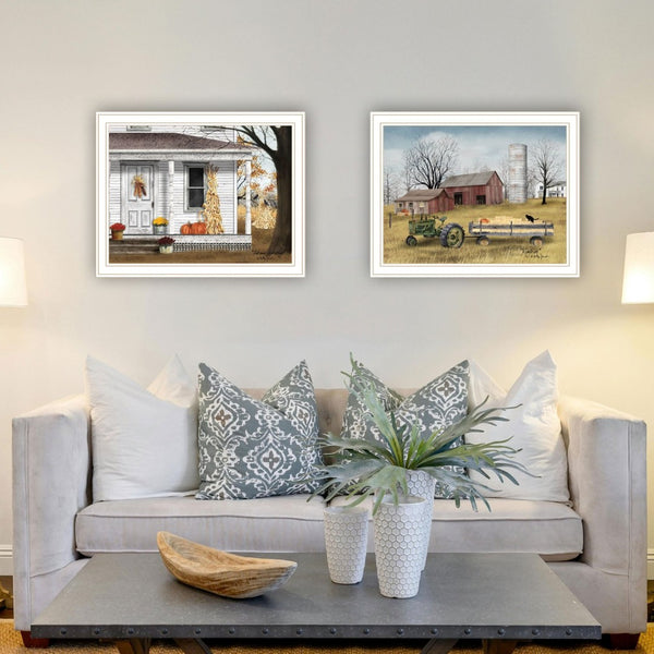 English Elm Trendy Decor 4u Autumn Harvest Two Panel Framed Art Set for Farmhouse Living Rooms B067P254082