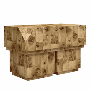 English Elm Moxie Burl Veneer 3 Piece Living Room Table Set with Stackable End Tables B2733P445246