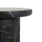 Christopher Knight Home® - Noble House - - Outdoor Lightweight Concrete Black Marble Effect Side Table,Living Room Mgo End Table