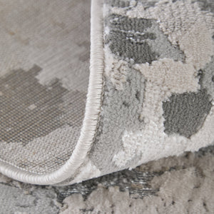 Feizy Rugs Micah Modern Abstract Area Rug - Soft Polypropylene Blend, Stain Resistant, Perfect For High Traffic Areas Silver,Gray,White Polyester,Polypropylene 6943336fslvgryi71