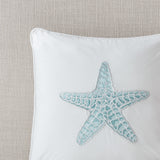 Harbor House Maya Bay Coastal Square Pillow HH30-1229A White