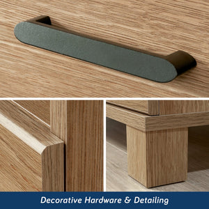 English Elm Night Stand - Rustic Brown Finish With Smart Storage, Compact Design & Easy Assembly For Any Space B356P367928