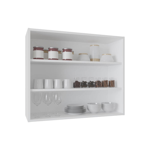 English Elm Wall Smokey Gray Shelf with Door and 3 Shelves for Bar or Living Space — Compact, Durable, Stylish White 37.01 L x 30.71 W x 3.54 H B097P250901