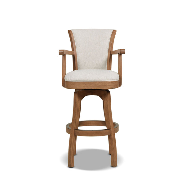 English Elm Jennifer Taylor Home - Williams 31" Swivel Bar Stool With Armrests - Timeless Comfort, Durable Design & Stain-Resistant Upholstery B2719P238368