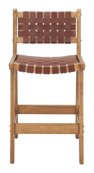 Feder Dining Chair Brown - Modern Leather Elegance with Rubberwood for Stylish Interior Enhancements