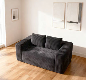 English Elm Cloud Loveseat Corduroy 2-Seater Sofa — Memory Foam Boneless Couch, No Assembly, Compact Comfort W3955P393992