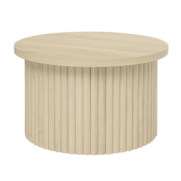 English Elm Coffee Table Set Of 2 - Modern Round Accent Tables For Stylish Living Room & Small Apartments W688P248113