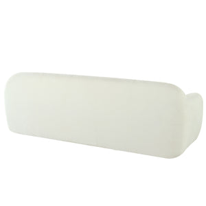 English Elm U_Style 85.8" Chenille 3-Seater Sofa with Tufted Cushions, Pocket Springs, Plush Sponge Comfort, 900lb Capacity Beige N711P281401A