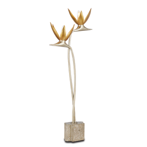 Paradiso Contemporary Gold & Silver Table Lamp Inspired by Nature - Elegant Design for Your Space