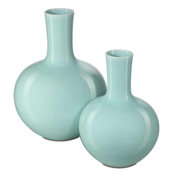 Celadon Green Porcelain Vase - Handcrafted Decorative Accent with Lush Smooth Finish for Home Decor