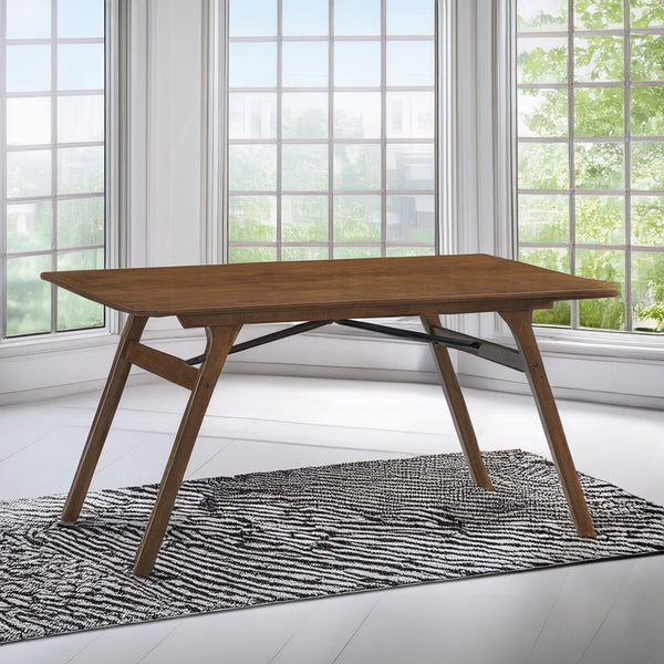 English Elm Walnut Round Drop-Leaf Dining Table 35" Compact Solid Rubberwood Blend Warm Finish, Durable Walnut 38 L x 63 W x 6 H B2741P328572
