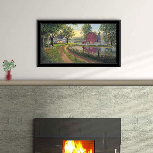 English Elm Trendy Decor 4u Pastoral Landscape Wood Framed Canvas Print for Farmhouse Living Rooms B06787747