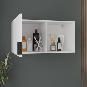 English Elm Kaser Mirror Medicine Cabinet with Shelves, Wall-Mounted White Storage, Durable Engineered Wood Finish B200P362011