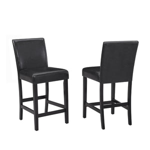 English Elm 5pc Counter Height Set Square Faux Marble Table Nailhead Upholstered Chairs Modern B011P446663