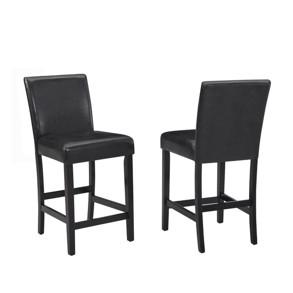 English Elm 5pc Counter Height Set Square Faux Marble Table Nailhead Upholstered Chairs Modern B011P446663