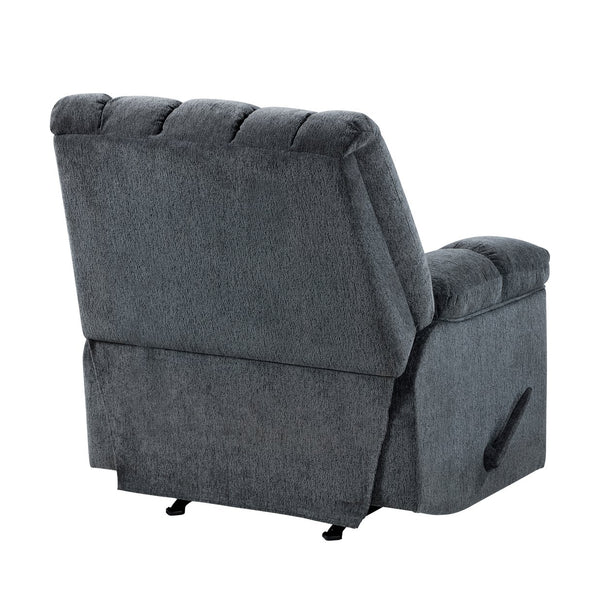 English Elm Gentle Rocking Reclining Chair with Chenille Upholstery, Ultra-Comfort Seat, Smooth Motion Recliner for Living Room Relaxation and Support Gray 41 L x 32 W x 29 H B011P347319