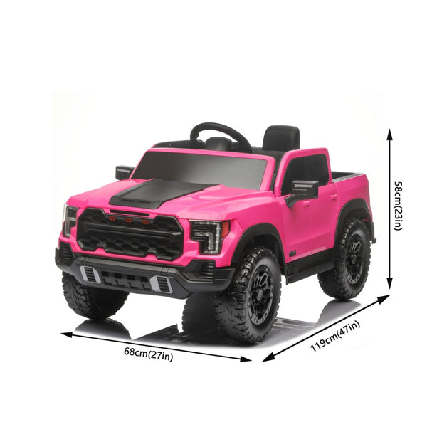 English Elm 12v Kids Ride-on Toy Car with Parental Remote Shock Absorbing Safe Slow Start Pink W1760P426783