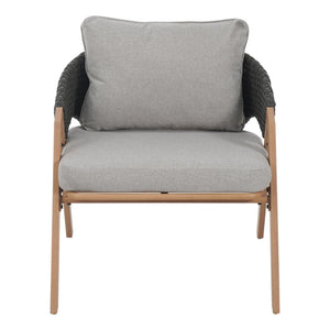 English Elm Christopher Knight Home® - Patio Weather-Resistant Wicker Chairs with Removable Water-Repellent Cushions, Durable Steel Frame Set Grey,Teak 39.5 L x 27 W x 16.5 H N776P271809L