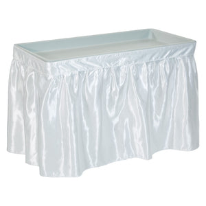 OSP Home Furnishings Folding Portable Ice Cooler Table with Powder Coated Steel Legs for Outdoor Events QT7894