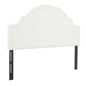 English Elm Catherine Woven Fabric King Headboard Antique White Hardwood Bedroom Elegance B2719P238659