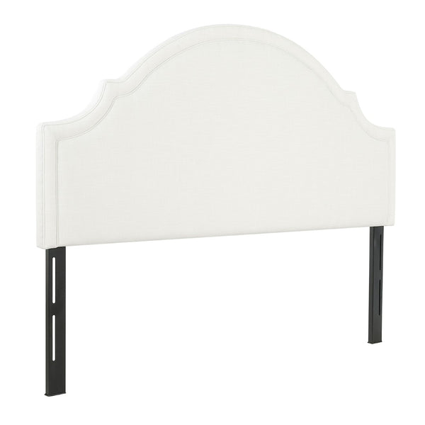 English Elm Catherine Woven Fabric King Headboard Antique White Hardwood Bedroom Elegance B2719P238659