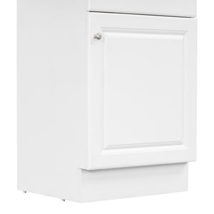 English Elm Christopher Knight Home® - 20" Bathroom Vanity with Ceramic Sink and Soft-Close Door, Gold Knob, Adjustable Shelf Storage White N759P237946K