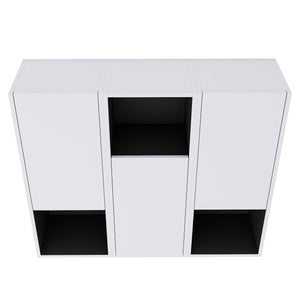 English Elm 12" Bathroom Side Cabinet - Wall-Mounted Storage Solution With Soft-Close Doors & Eco-Friendly Build W999S00281