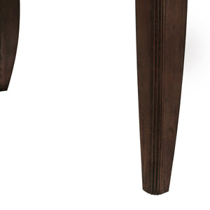 English Elm Traditional Cherry Finish Extendable Dining Table with Dark Walnut Inlay Seats Eight B011P450615