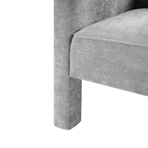English Elm Modern Barrel Accent Chair Chenille Upholstered Wraparound Armchair for Any Room N763P336531E