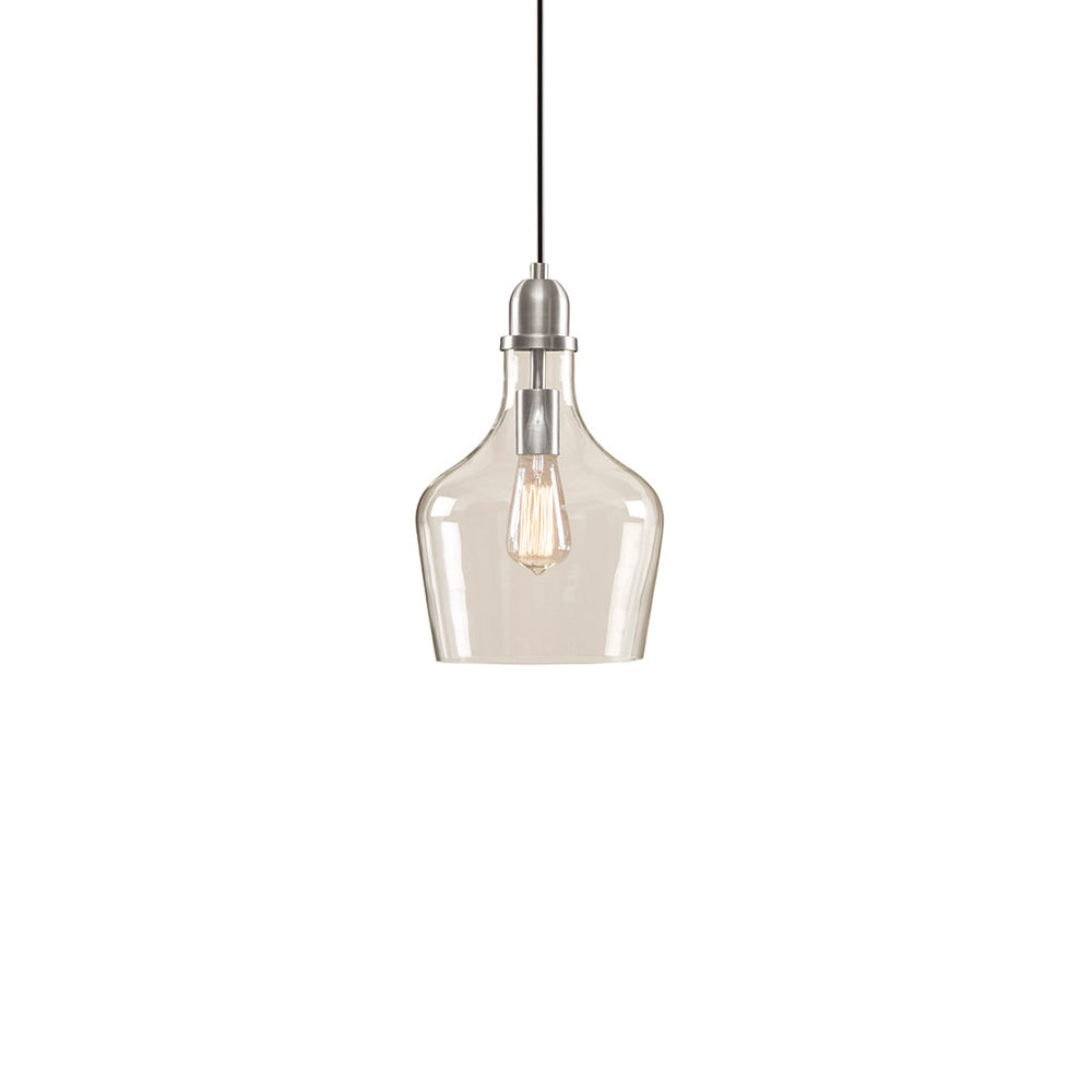 JLA Home INK+IVY - Bell Bell-shaped Hanging Glass Pendant Light with Clear Hand-Blown Shade and Gold Finish, Adjustable MP151-0199