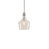 INK+IVY Auburn Transitional Auburn Bell Shaped Hanging Glass Pendant Light MP151-0199 Silver/Clear