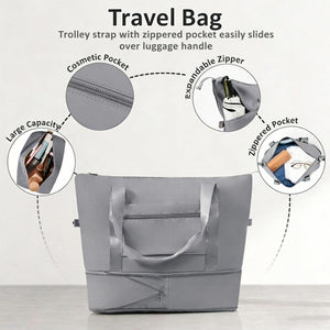 English Elm 3-piece Hardshell Abs Travel Set with Tsa Lock Spinner Wheels Duffel and Toiletry Bag Grey N726P439331Z