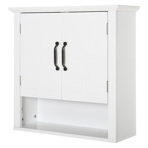 English Elm HOMCOM Wall Medicine Cabinet Over Toilet, 3-Tier Adjustable Shelves, Moisture-Resistant MDF Storage W2225P250002