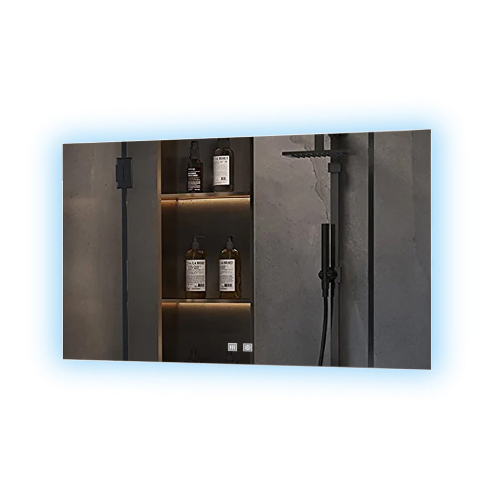 English Elm Vellum Frameless Led Backlit Vanity Mirror with Defogger for Spa Bath Spaces B2731P478340